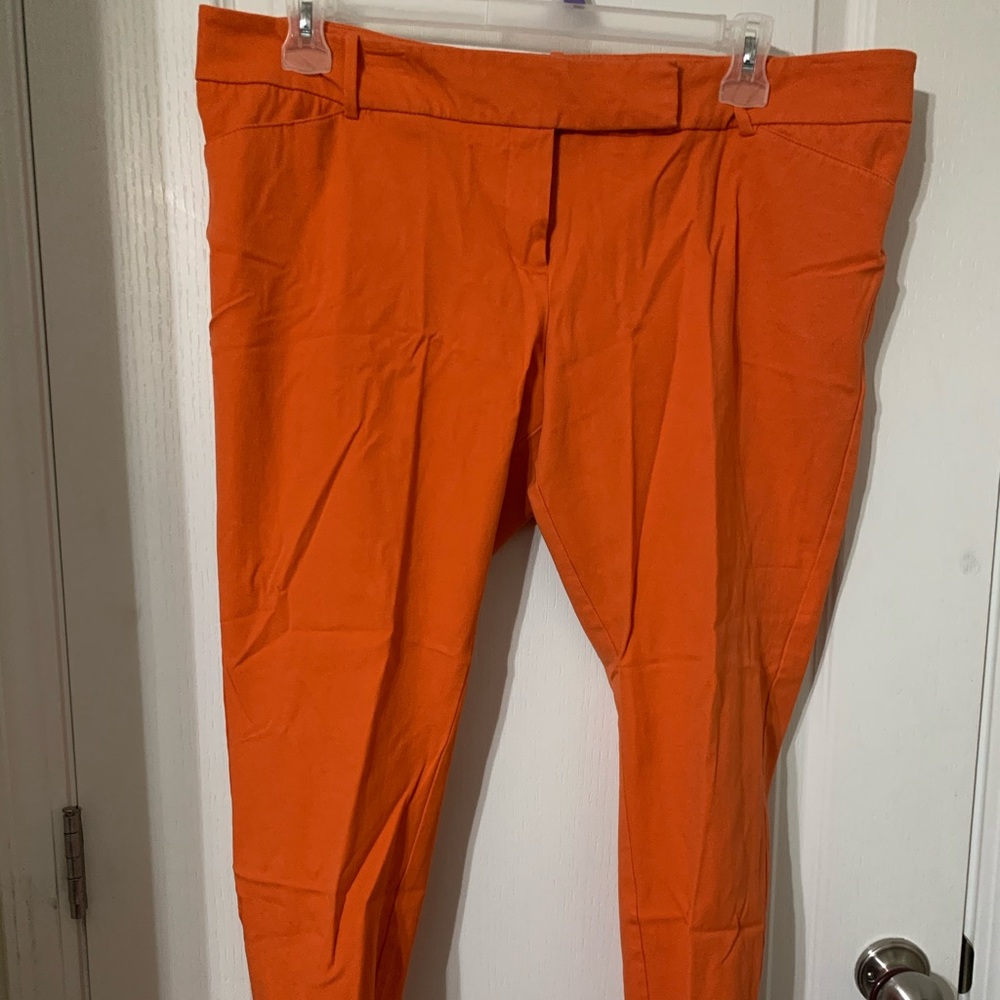 Orange ankle pants